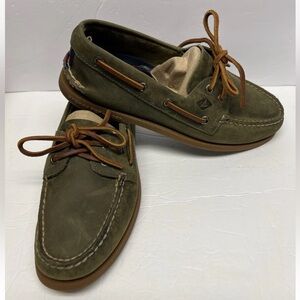 Sperry Top Sider - A/O 2-Eye Varsity Olive - Men’s Size 7.5 - STS21291 With Box